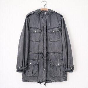 TALULA | Charcoal Grey Cargo Utility Jacket - Women’s XXS